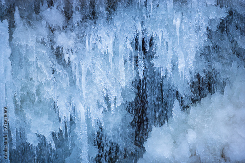 Icicles inside of the forest