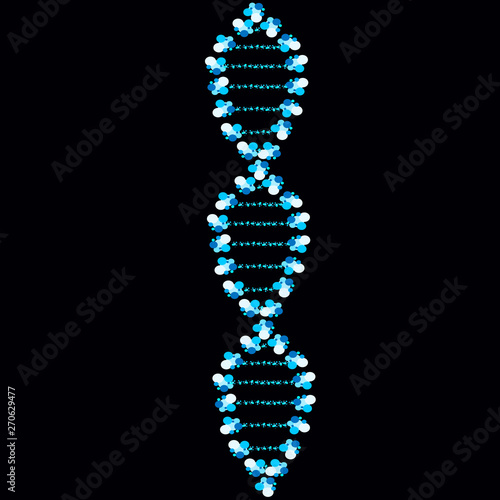 DNA is a molecule made in neon light