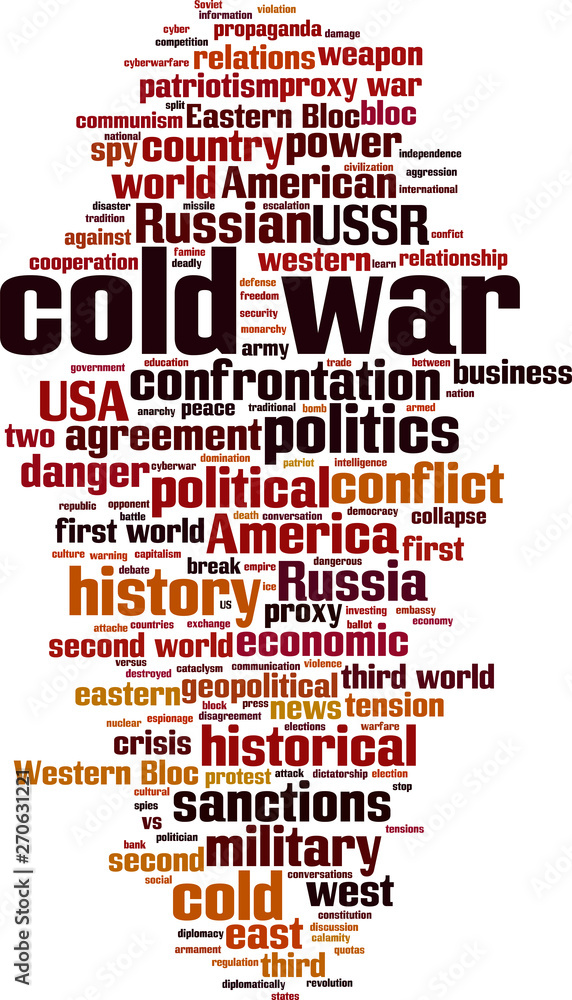 Obraz premium Cold war word cloud