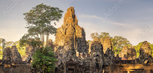 Ancient temple Bayon Angkor Siem Reap  Cambodia