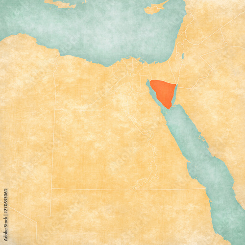 Map of Egypt - South Sinai Governorate photo