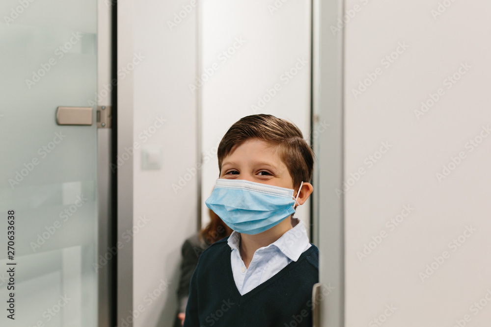Funny kid before a dental intervention Funny kid before a dental intervention