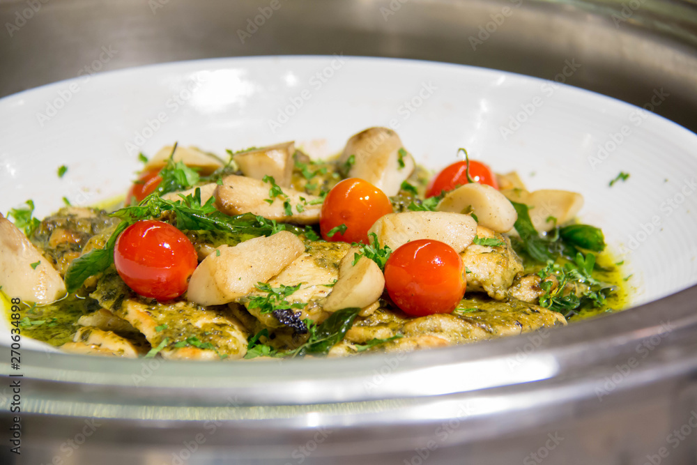 cooked fish with butter sauce in dish cooked fish with butter sauce in dish