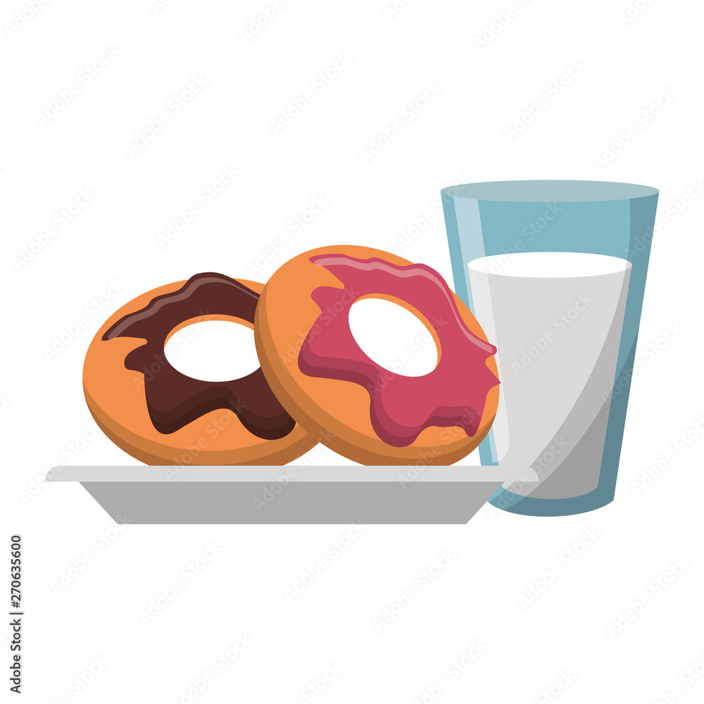 Breakfast morning food cartoons Vector illustration Breakfast morning food cartoons Vector illustration