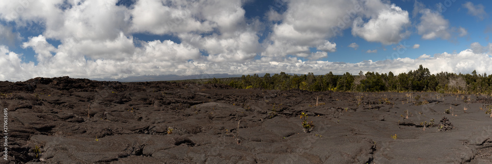 Panorama of the Mauna Ulu lava field