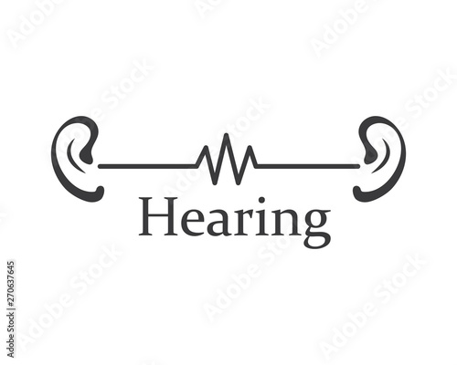Ear logo icon vector design illustration