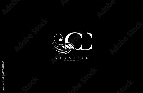 Initial CC letter luxury beauty flourishes ornament monogram logo