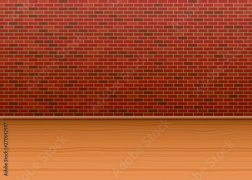 Interior brick wall vector design illustration