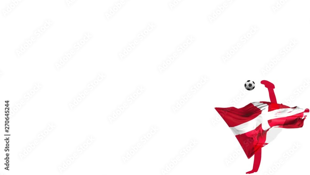 Order of Malta football player with a flag in the background kicks up a twisted ball and kicks through himself. The ball flies to the screen. Alpha channel transparency for overlay. Order of Malta football player with a flag in the background kicks up a twisted ball and kicks through himself. The ball flies to the screen. Alpha channel transparency for overlay.