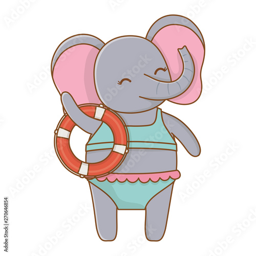 cute animal enjoying summer vacations