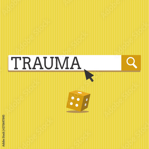 Text sign showing Trauma. Conceptual photo deeply distressing or disturbing experience Physical injury.