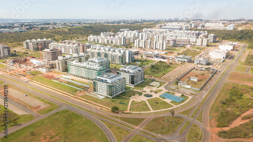 Aerial view of Northwest Neighborhood in Brasilia, Brazil.