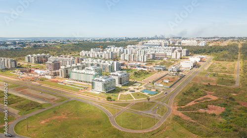 Aerial view of Northwest Neighborhood in Brasilia, Brazil.