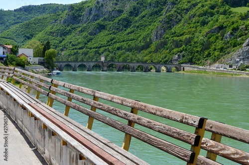 Wallpaper Mural old stone bridge on the river Torontodigital.ca
