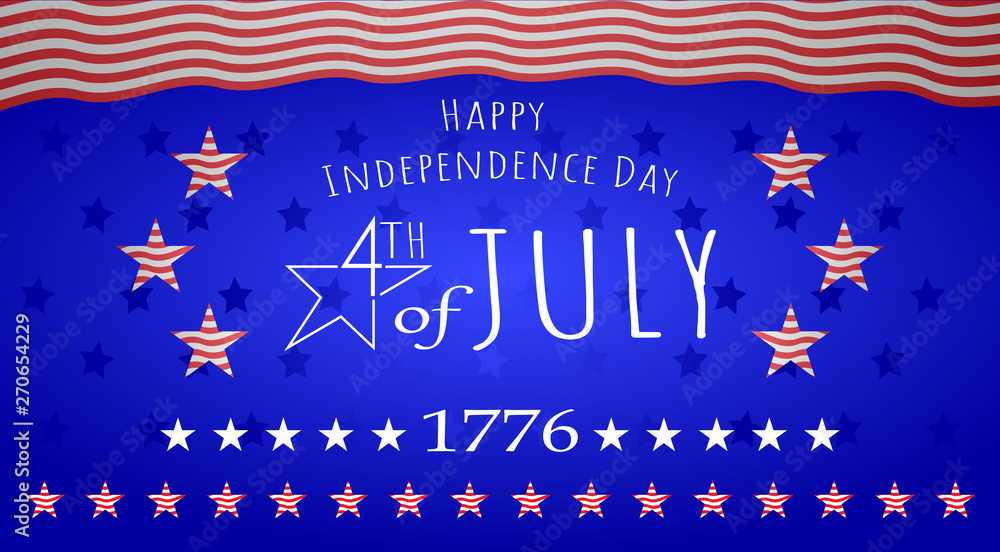 Fototapeta premium 4th of july. USA independence day. Vector illustration.