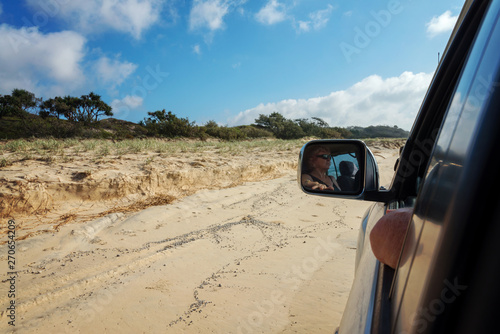 driving on the beach photo