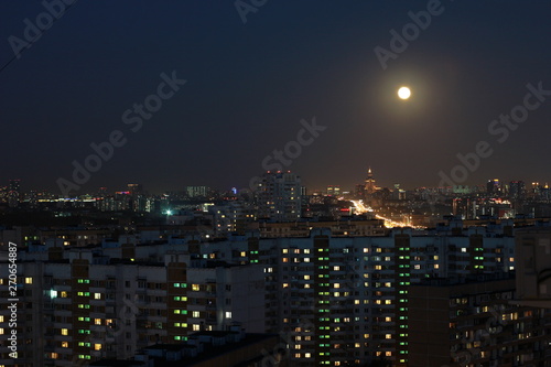 Photography moscow at night