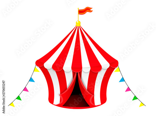 Classical Circus tent with flags