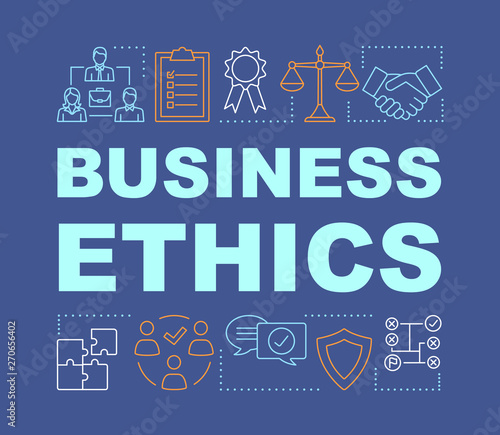 Business ethics word concepts banner