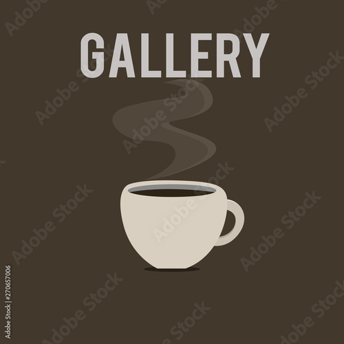 Word writing text Gallery. Business concept for Room Building Display Sale works of art Exhibition Museum wall.