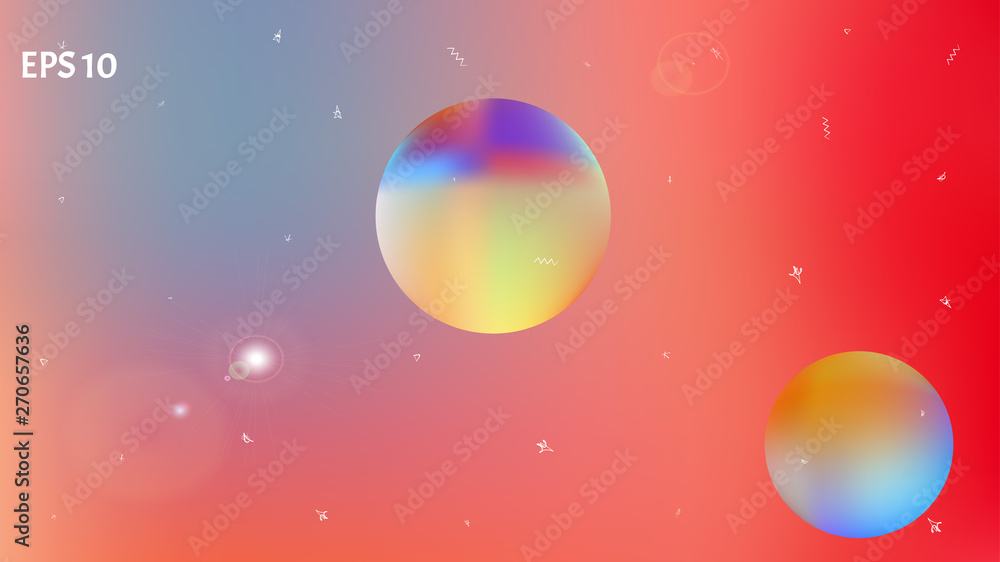 Fototapeta premium Funny abstract space background picture blend.