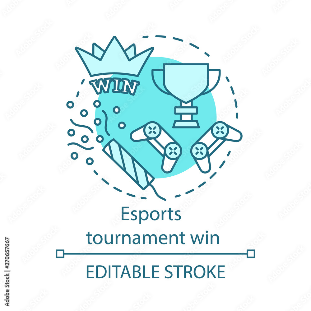 Esports tournament win concept icon Esports tournament win concept icon
