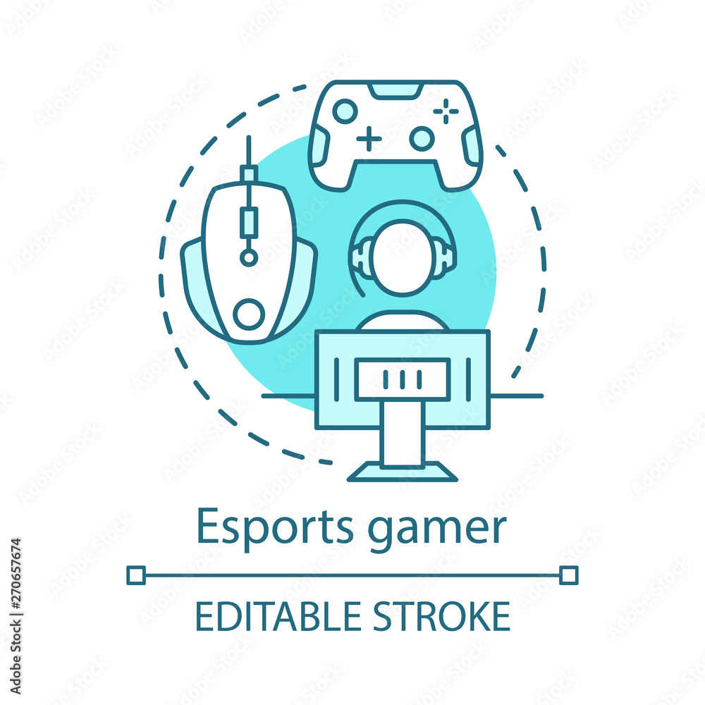 Esports gamer concept icon