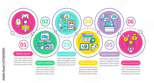 Esports vector infographic template