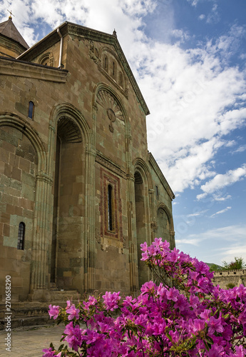 Georgia, Mtskheta town. Svetitskhoveli Cathedral church. UNESCO World Heritage.