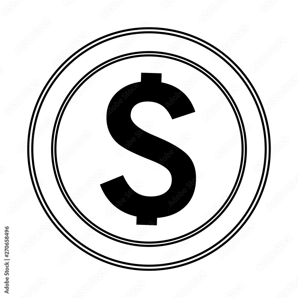 big coin with money sign black and white big coin with money sign black and white