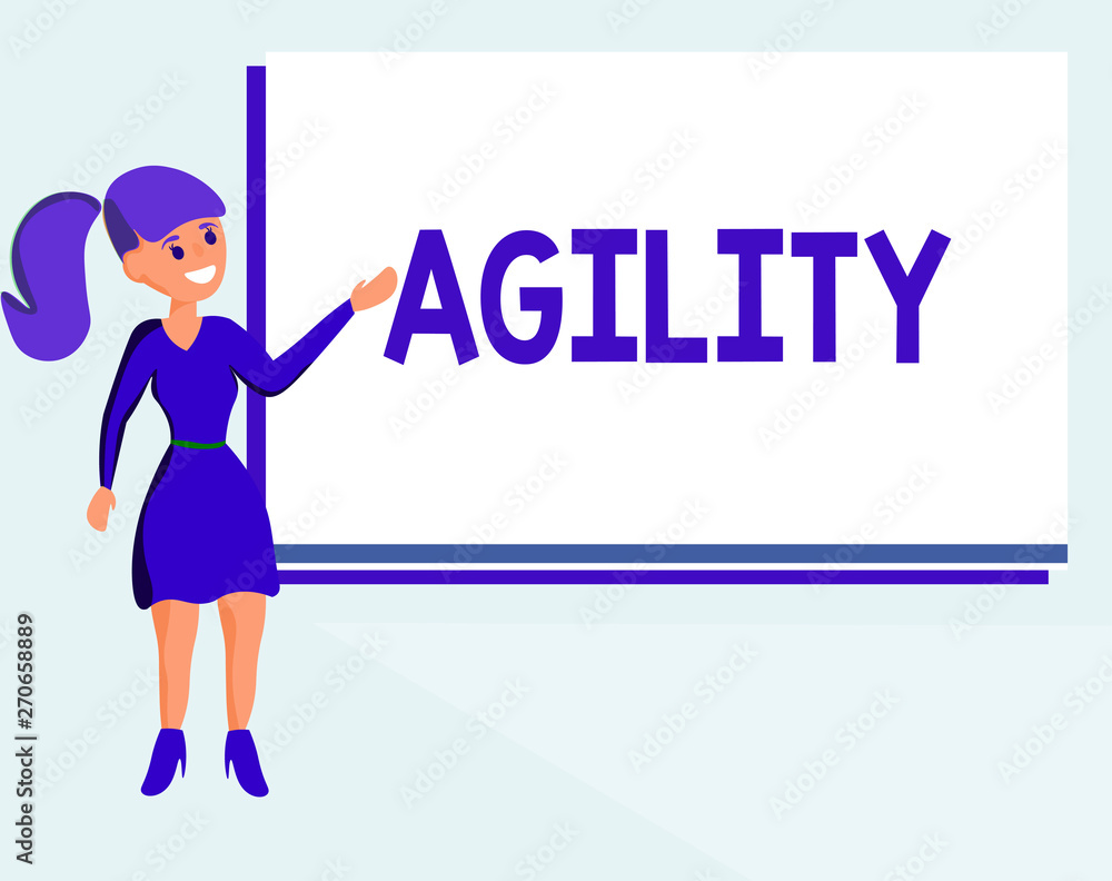 Text sign showing Agility. Conceptual photo Ability to move think understand quickly and easily Fast development. Text sign showing Agility. Conceptual photo Ability to move think understand quickly and easily Fast development.