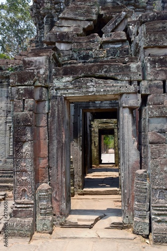 Gates in The Angkor Wat Temple. Siem Reap, Cambodia.