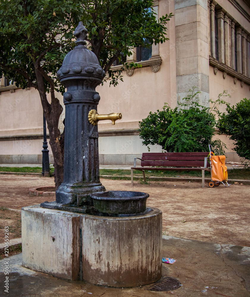 Tipical fountain street in Barcelona, Catalonia, Spain Tipical fountain street in Barcelona, Catalonia, Spain