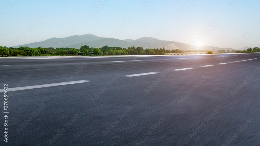 Fototapeta premium Road Pavement and Natural Landscape of Landscape..