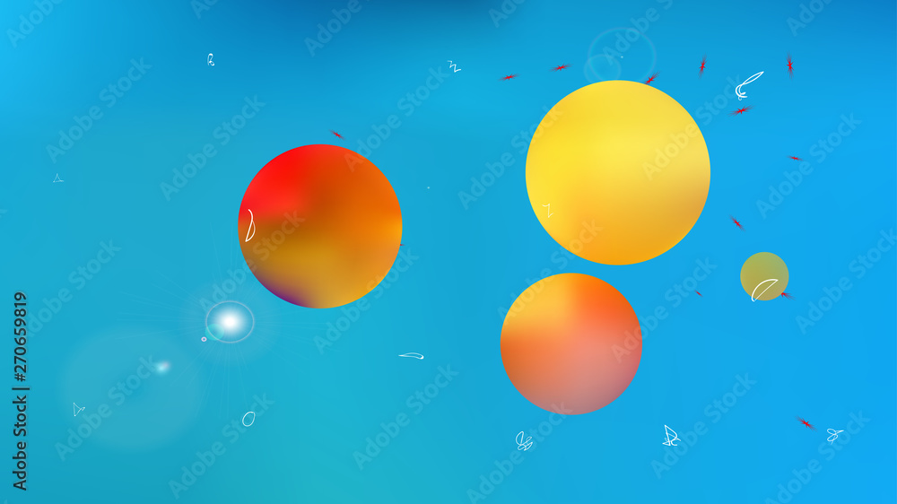 Fototapeta premium Minimal abstract space background picture color.