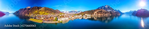 Brunnen old town with Grosse und kleine Mythen, Canton Schwyz, Switzerland, Europe © Eva Bocek