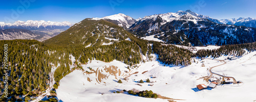 Austria, Tyrol, Stubai Alps, Aerial view of Ner Valley photo