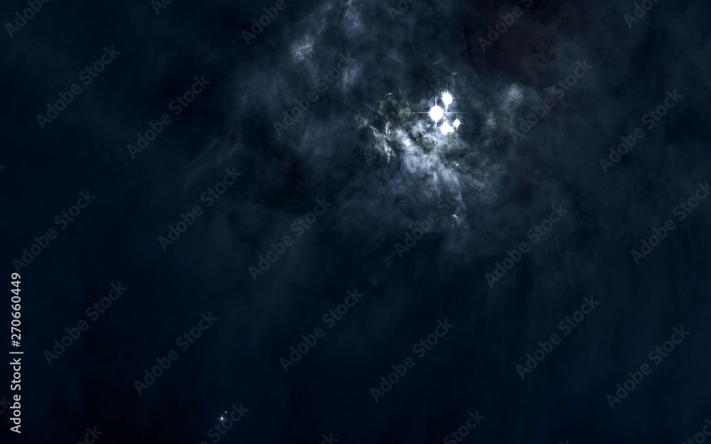 Deep space landscape. Bright star cluster among nebulae. Science fiction. Elements of this image furnished by NASA Deep space landscape. Bright star cluster among nebulae. Science fiction. Elements of this image furnished by NASA
