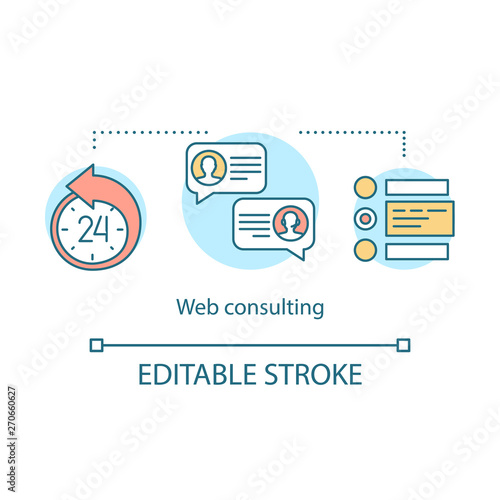Web consulting concept icon