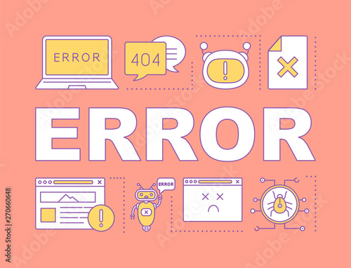 Error word concepts banner