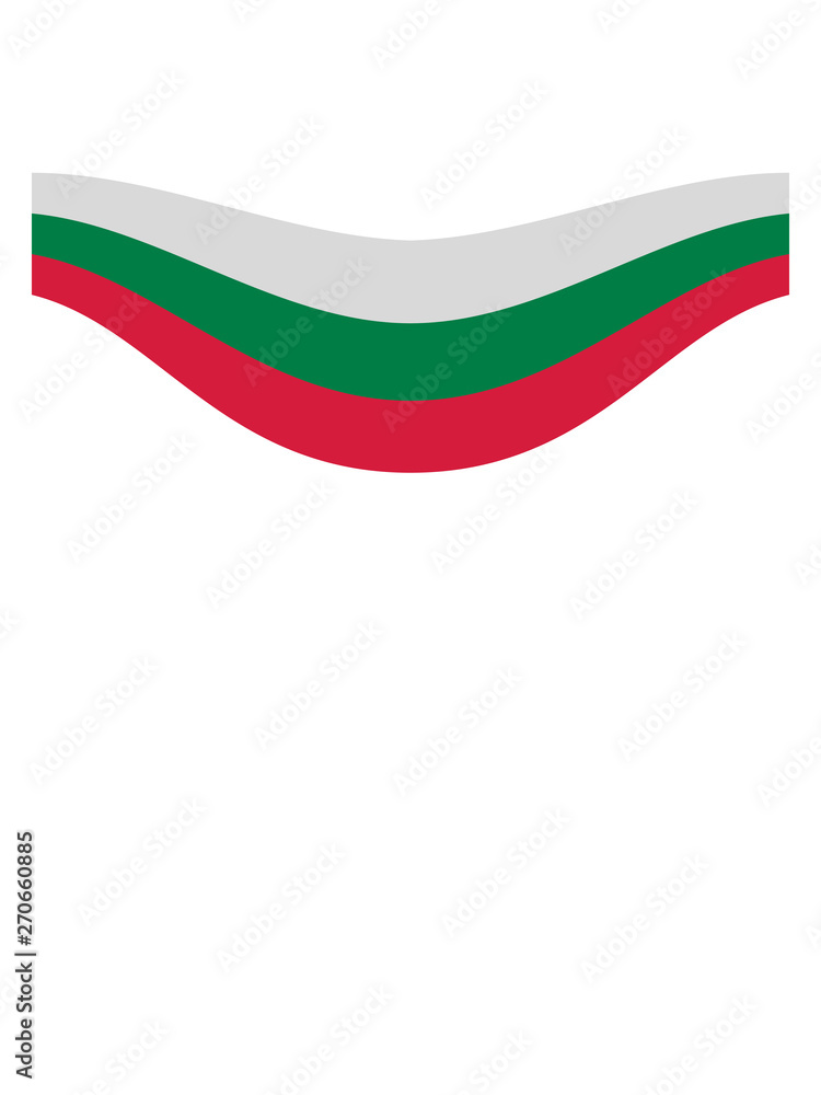 Illustrazione Stock weiß grün rot Bulgarien flagge sport team crew farben  land banner design | Adobe Stock
