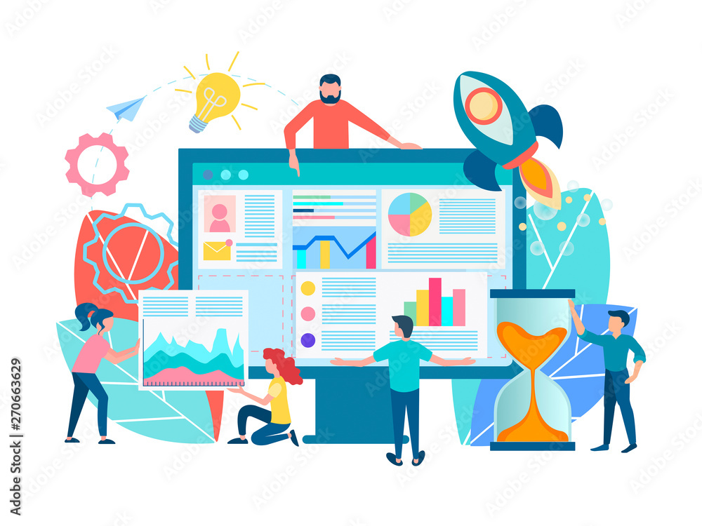 Teamwork seo optimization of web site concept. Teamwork seo optimization of web site concept.