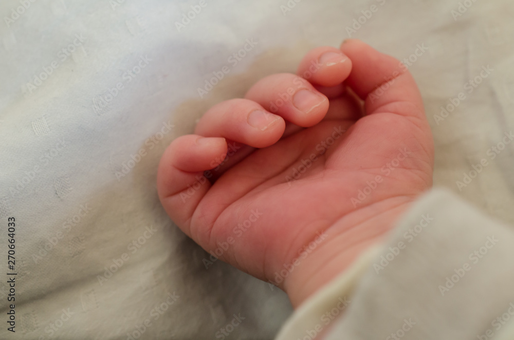 Small hand of newborn baby. Infant fingers. Small hand of newborn baby. Infant fingers.