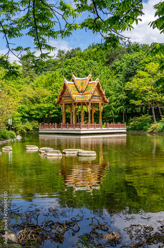 Chinesischer Pavillon im Westpark München, Bayern Reise