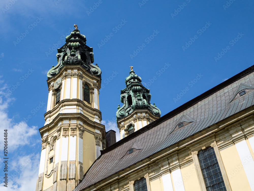 church towers krzeszow, poland