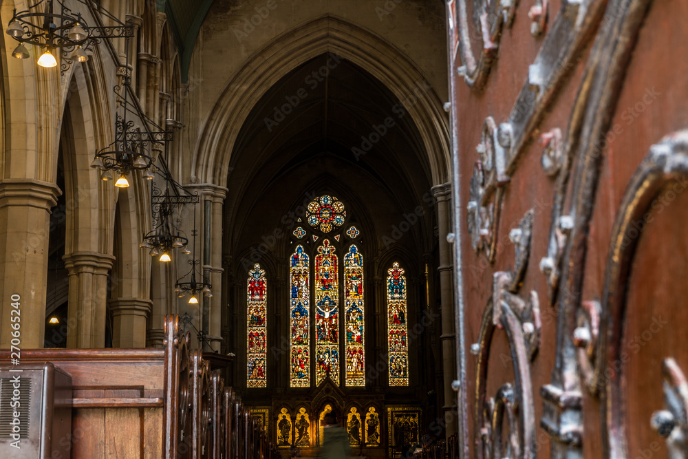 The interior of St Mary Abbot's church on Kensington High Street.