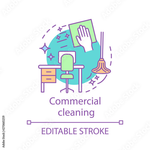 Commercial cleaning concept icon