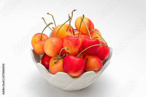 Golden Sweet Cherries in Bowl