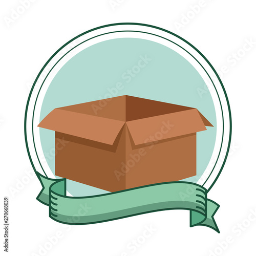 carton box empty icon cartoon