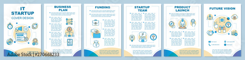 IT startup brochure template layout